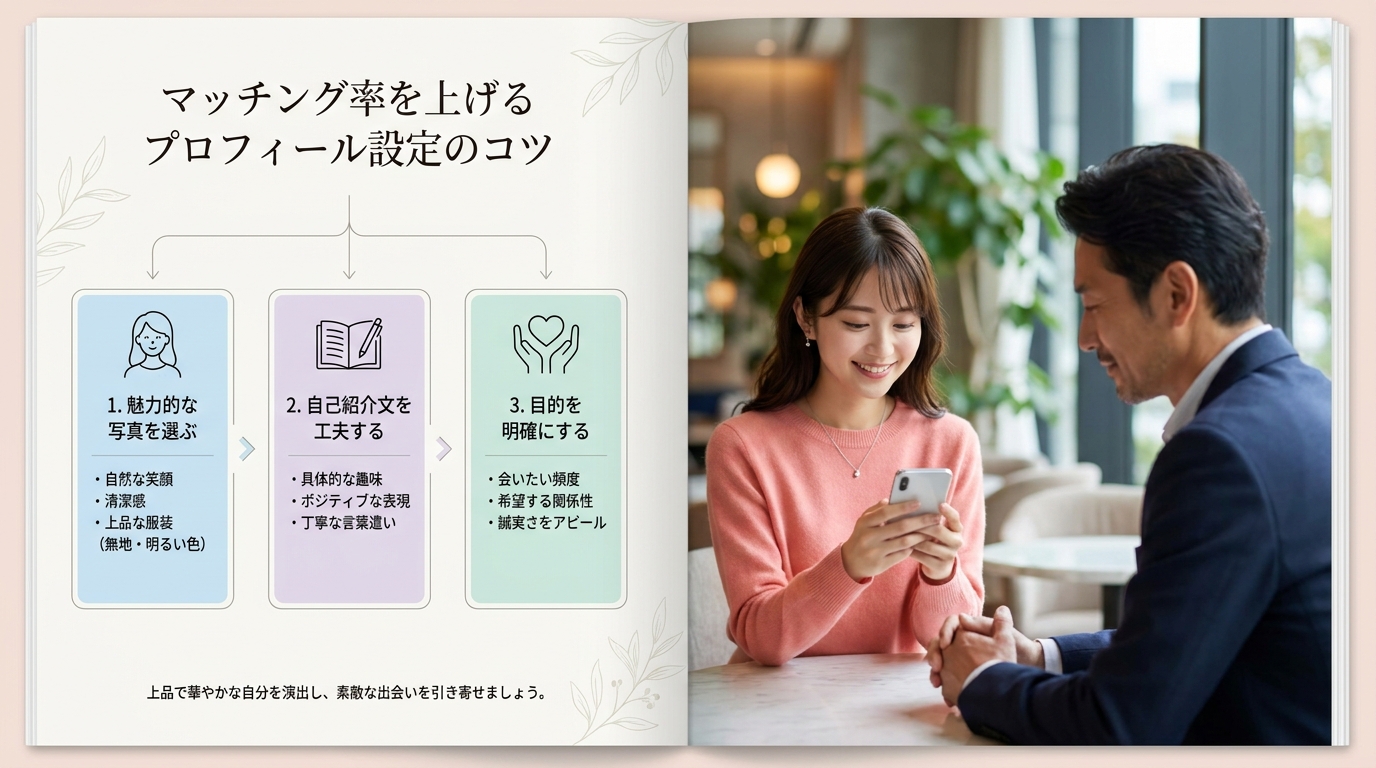 マッチング率を上げるプロフィール設定のコツ